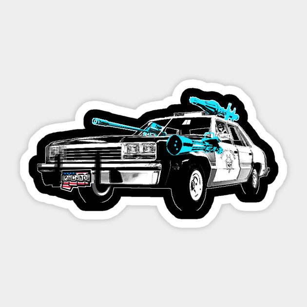 Highway Punchado Car Upgraded v. Blank Text Code Teal Sticker by punchado